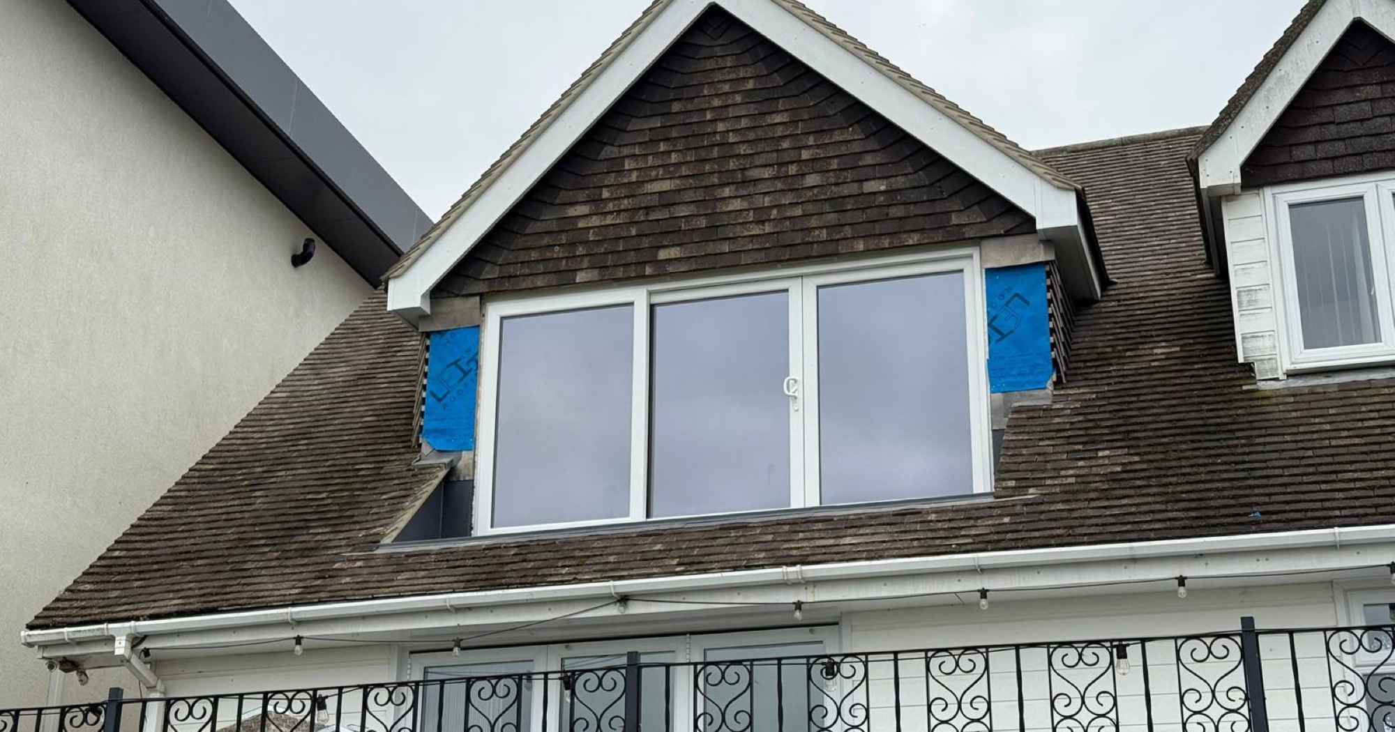 Dormer window in a tiled roof
